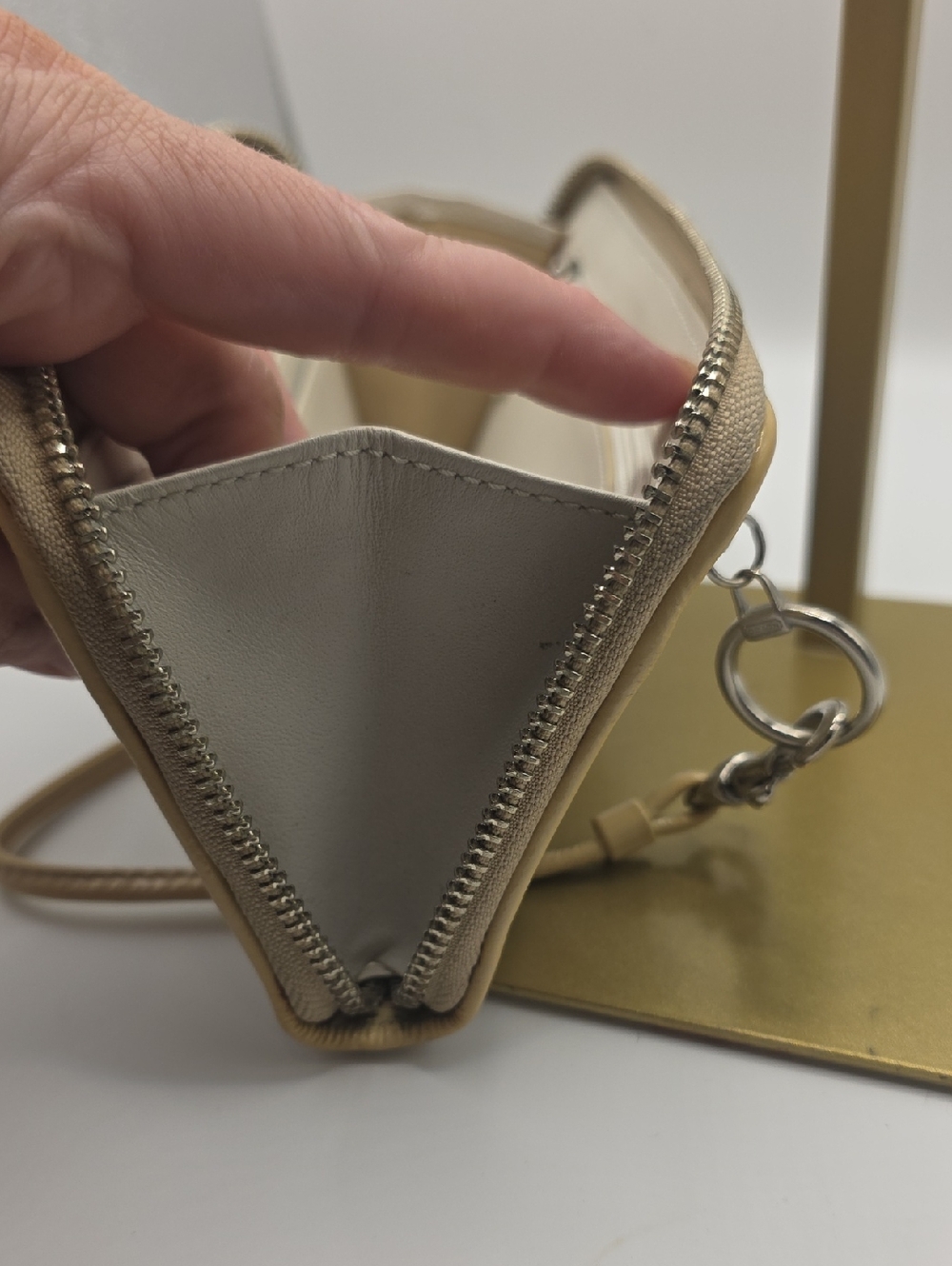 Coach Beige/Tan Signature Wristlet with Detachable Strap - Picture 12 of 17
